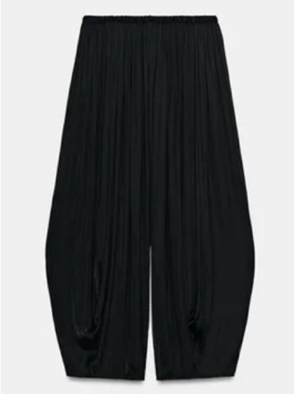 ZARA Black Wide Leg Draped Pants
